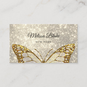 golden butterfly business card