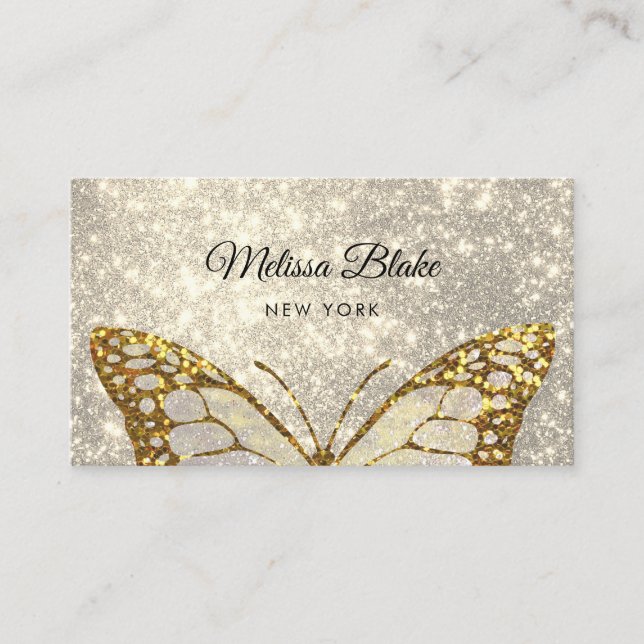 golden butterfly business card (Front)