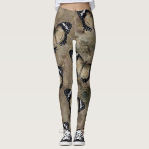 Golden Butterfly Dance 1 Leggings
