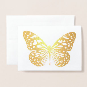 Golden Butterfly Foil Card