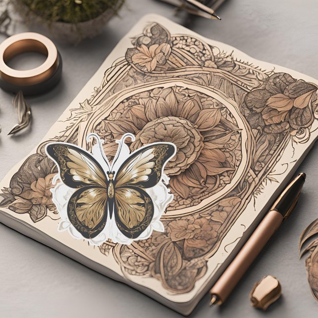 Golden Butterfly In Flight (Creator Uploaded)