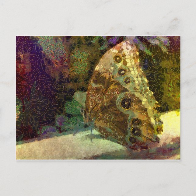 Golden Butterfly, Klimt, art, butterfly art Postcard (Front)