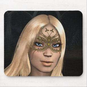 Golden Butterfly Masked Fairy Fantasy Mouse pad