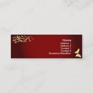 Golden Butterfly Mini Business Card