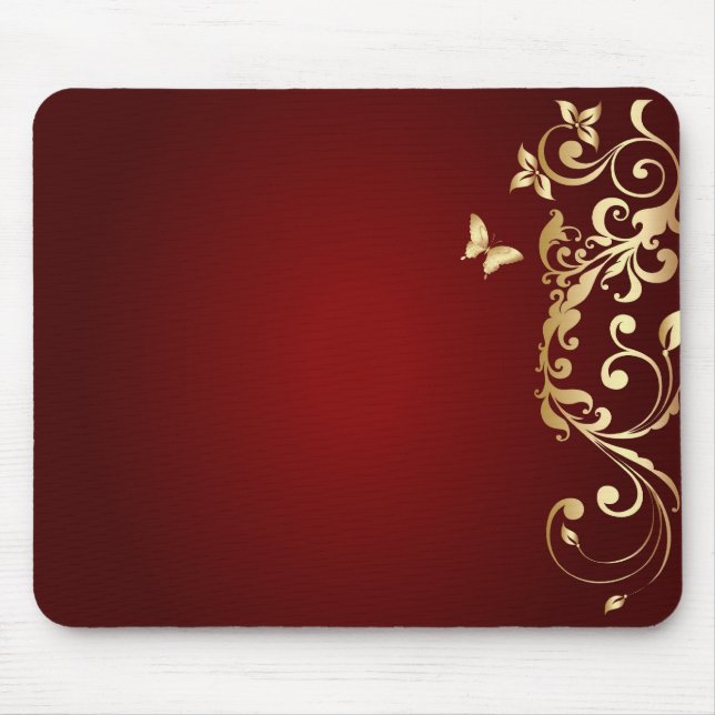 Golden Butterfly Mouse Pad (Front)