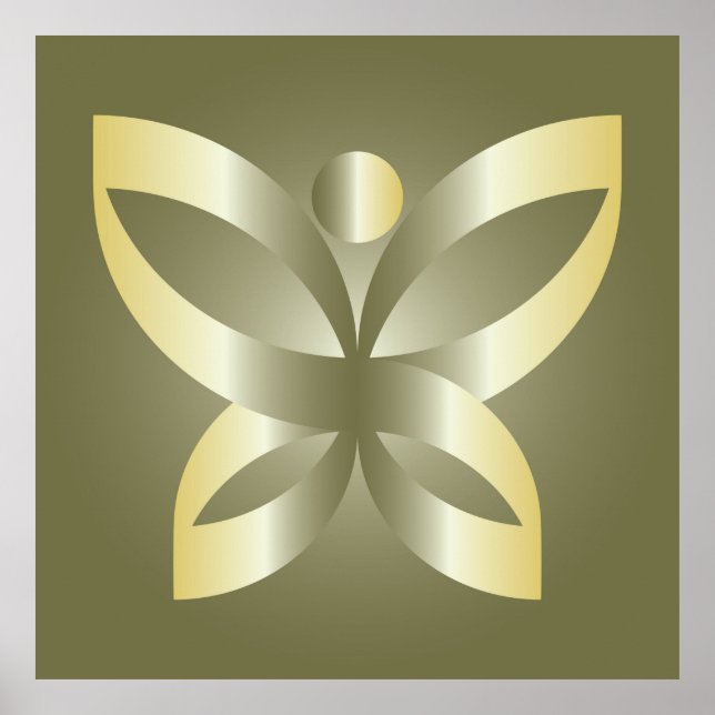 Golden butterfly poster (Front)