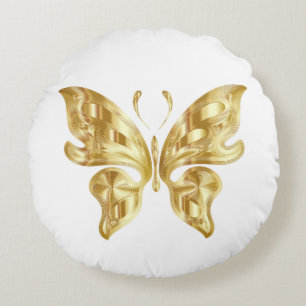 GOLDEN BUTTERFLY ROUND CUSHION