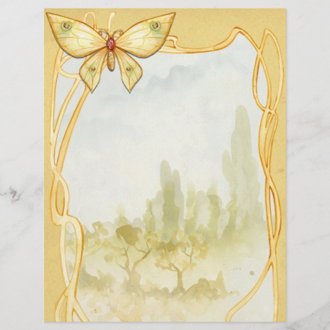 Golden Butterfly Spell Page (Front)