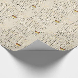 Golden Butterfly Wrapping Paper