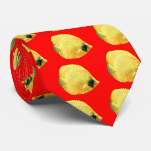 Golden butterflyfish tie