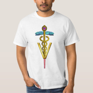 GOLDEN CADUCEUS VETERINARY SYMBOL T-Shirt