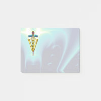 GOLDEN CADUCEUS VETERINARY SYMBOL / Teal Blue
