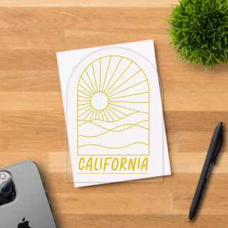 Golden California Sunscape Acrylic Invitations