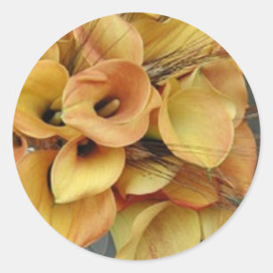 Golden Calla Lilies Sticker/Seals Classic Round Sticker