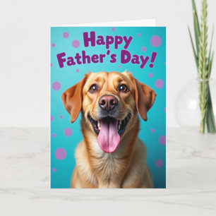 Golden Canine Fathers Day Art Card