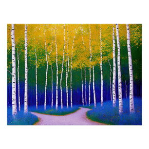 Golden Canopy – A Woodland Landscape Poster
