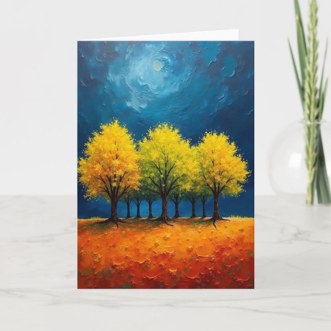 Golden Canopy Birthday Card (Front)