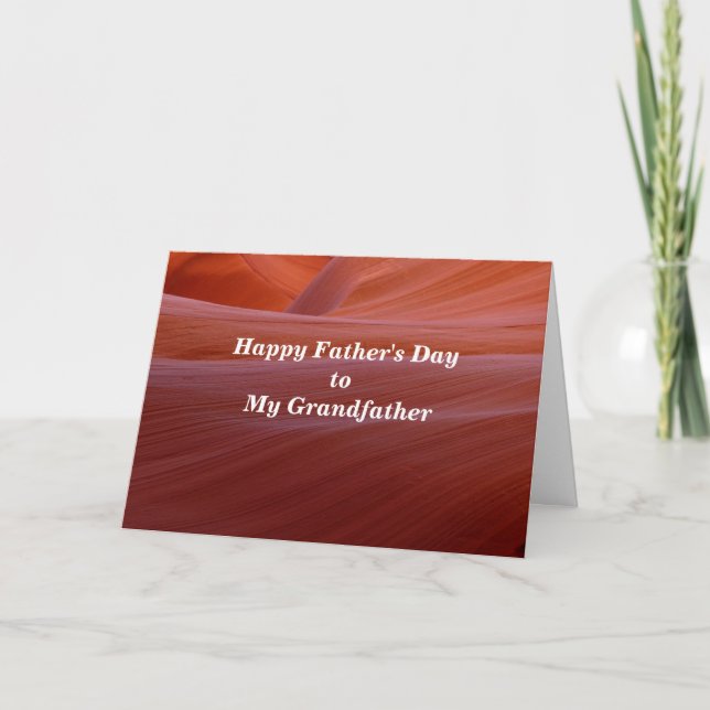 Golden Canyon Swirl Happy Father's Day Grandfather Card (Front)