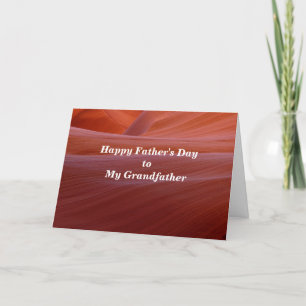 Golden Canyon Swirl Happy Father's Day Grandfather Card