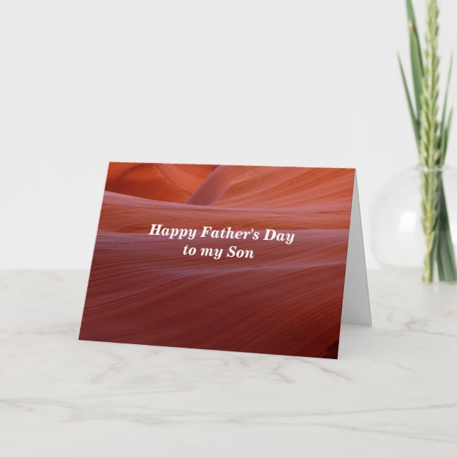 Golden Canyon Swirl Happy Father's Day Son Card (Front)