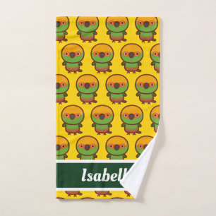 Golden-capped parakeet hand towel