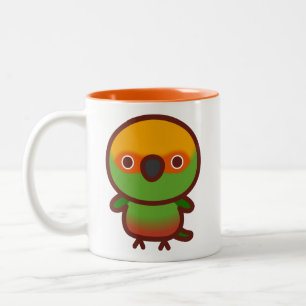 Golden-capped parakeet Two-Tone coffee mug