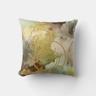 Golden Capricorn Cushion