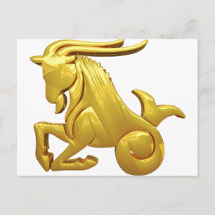 Golden Capricorn Postcard