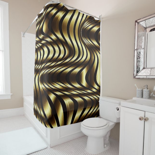 Golden Caramel Shower Curtain (In Situ)