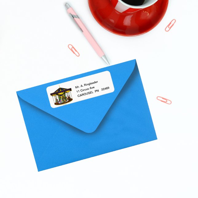 Golden Carousel Return Address Labels (Creator Uploaded)