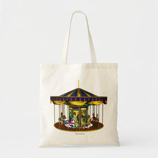 Golden Carousel Tote Bag (Front)