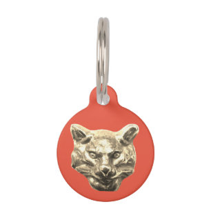 Golden Cat – goldene Katze – vergoldeter Kater Pet Tag