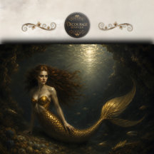 Golden Cavern Mermaid Decoupage