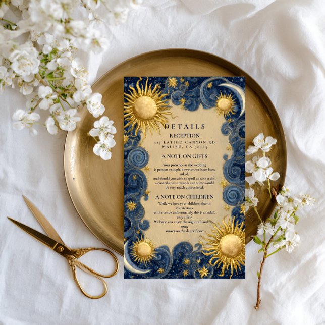 Golden Celestial Baroque Wedding Enclosure Card (Creator Uploaded)
