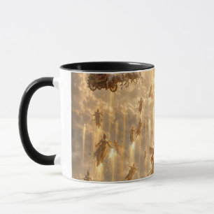 Golden Celestial Fantasy Mug - Ethereal Beings Cer
