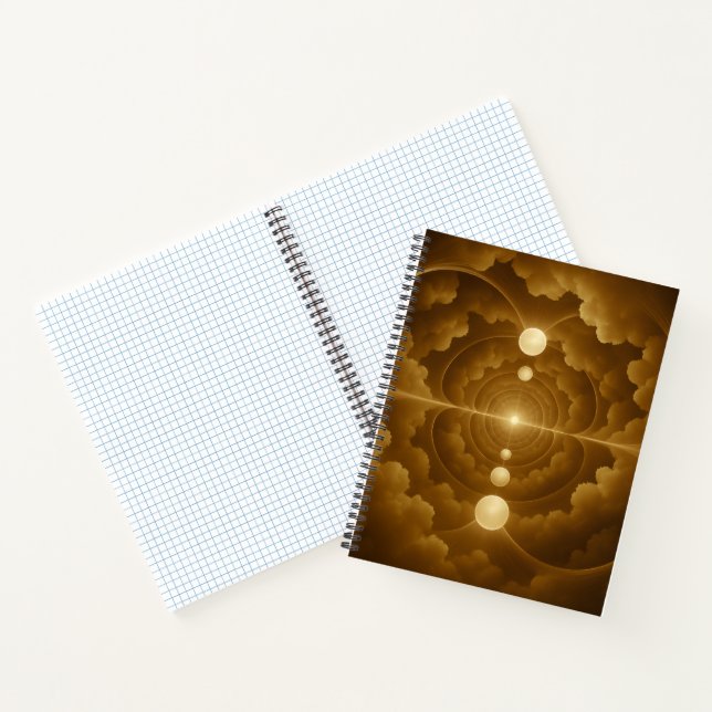 Golden Celestial Spiral Notebook (Inside)