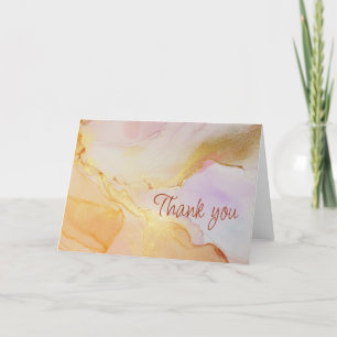 Golden Celestial Thank You card