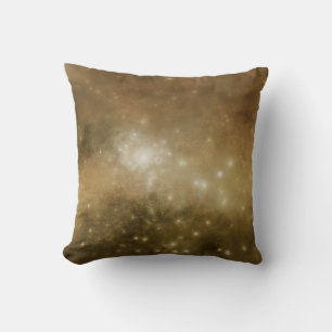 Golden Celestial Throw Pillow