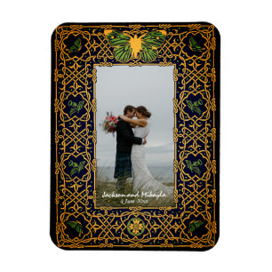 Golden Celtic Knot Frame Magnet