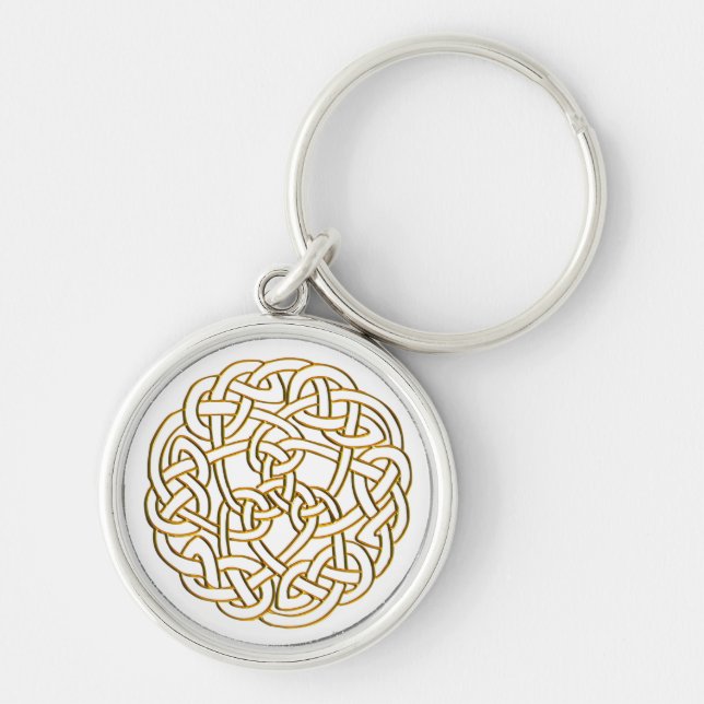Golden Celtic Knot Key Ring (Front)