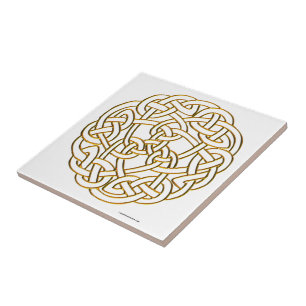 Golden Celtic Knot Tile