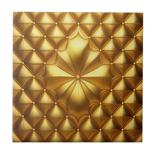 Golden Centre Burst  Ceramic Tile