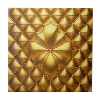 Golden Centre Burst  Ceramic Tile