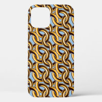 Golden chain links: seamless pattern.