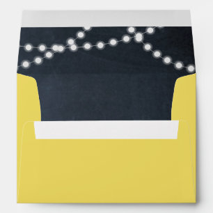 Golden Chalkboard Lights Personalised Envelopes
