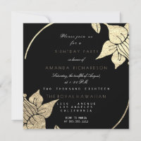 Golden Champaign Floral Glam Vip Birthday Party