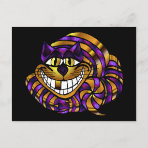 Golden Cheshire Cat Postcard