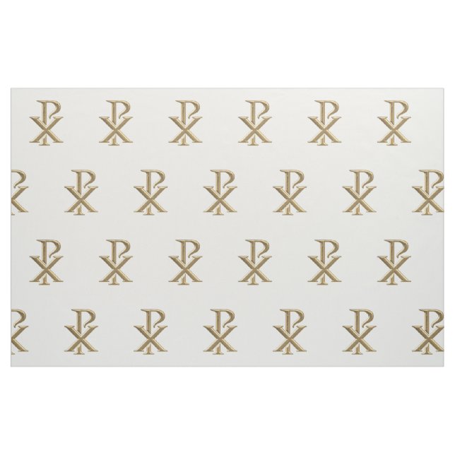 Golden Chi Rho Symbol Fabric (Fat Quarter)