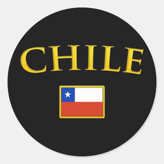 Golden Chile Classic Round Sticker (Front)