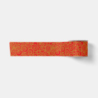 Golden Chinese Auspicious Clouds Pattern on Red